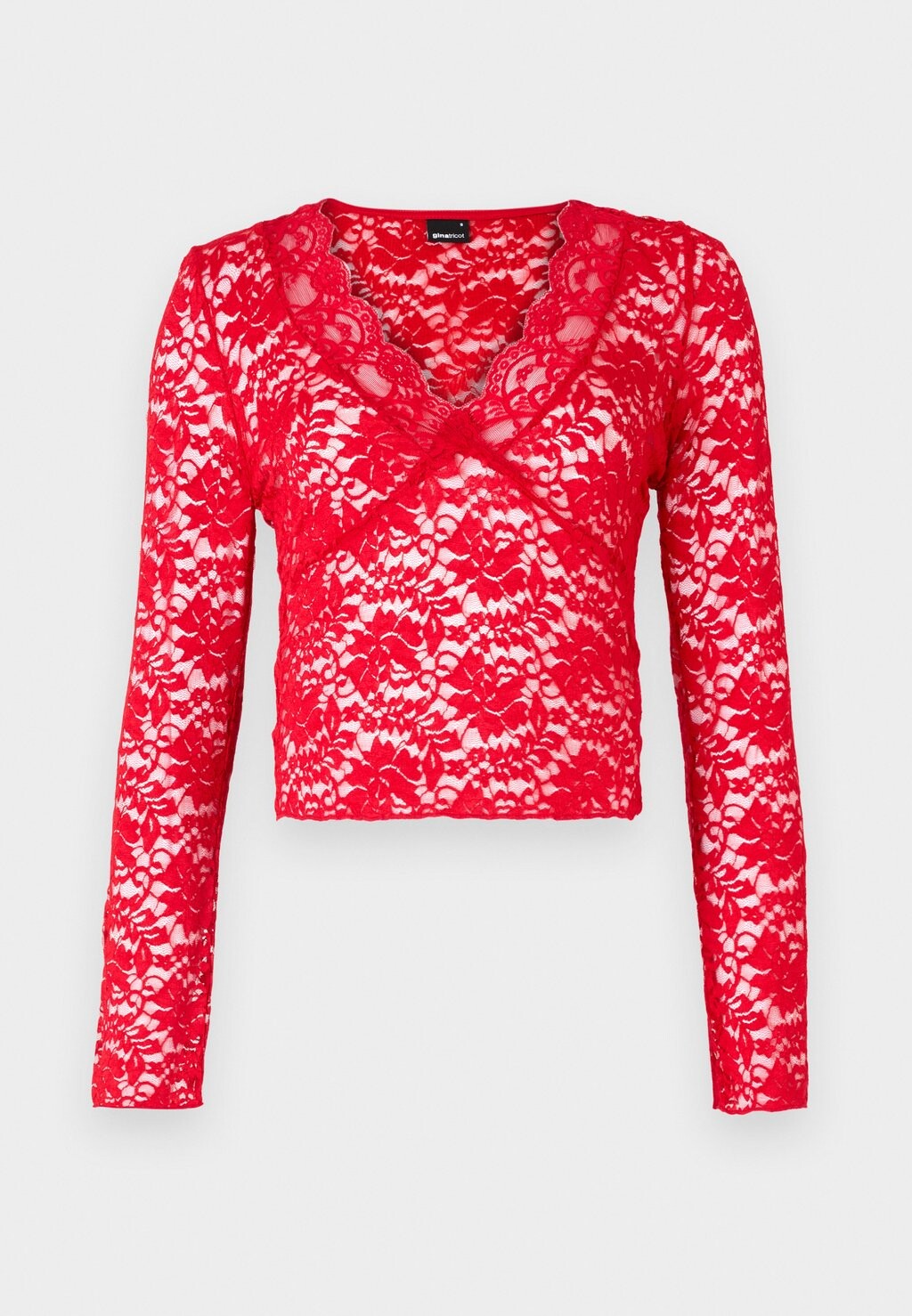 

Топ с длинными рукавами Gina Tricot, красный
