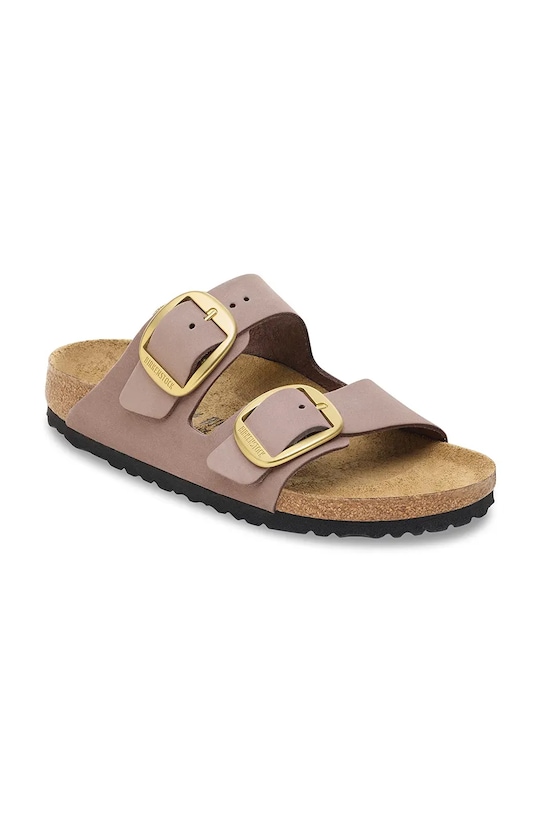 Нубуковые шлепанцы Arizona с широкой пряжкой Birkenstock, фиолетовый — фото 2