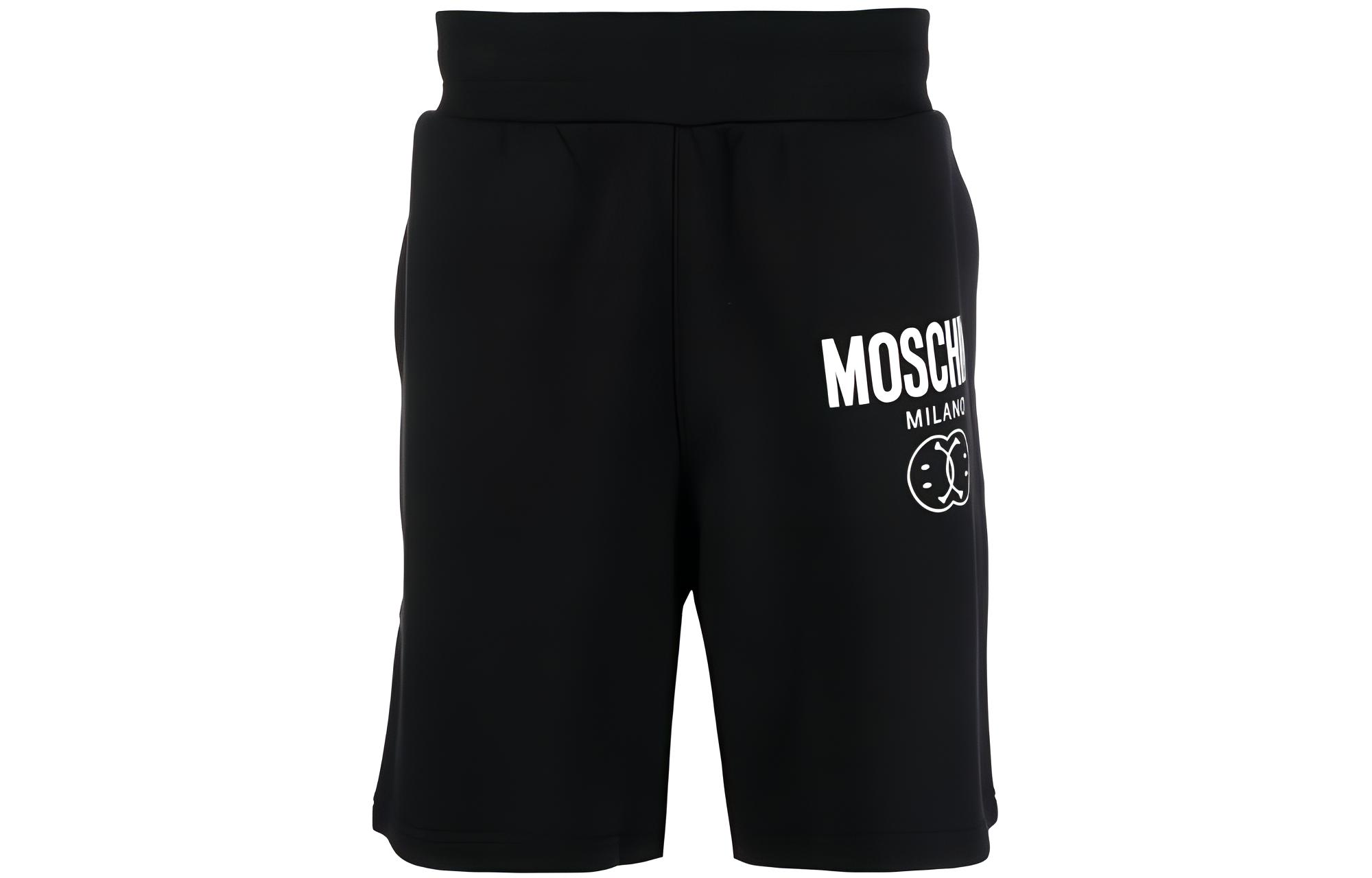 

Бермуды с принтом логотипа MOSCHINO, черные