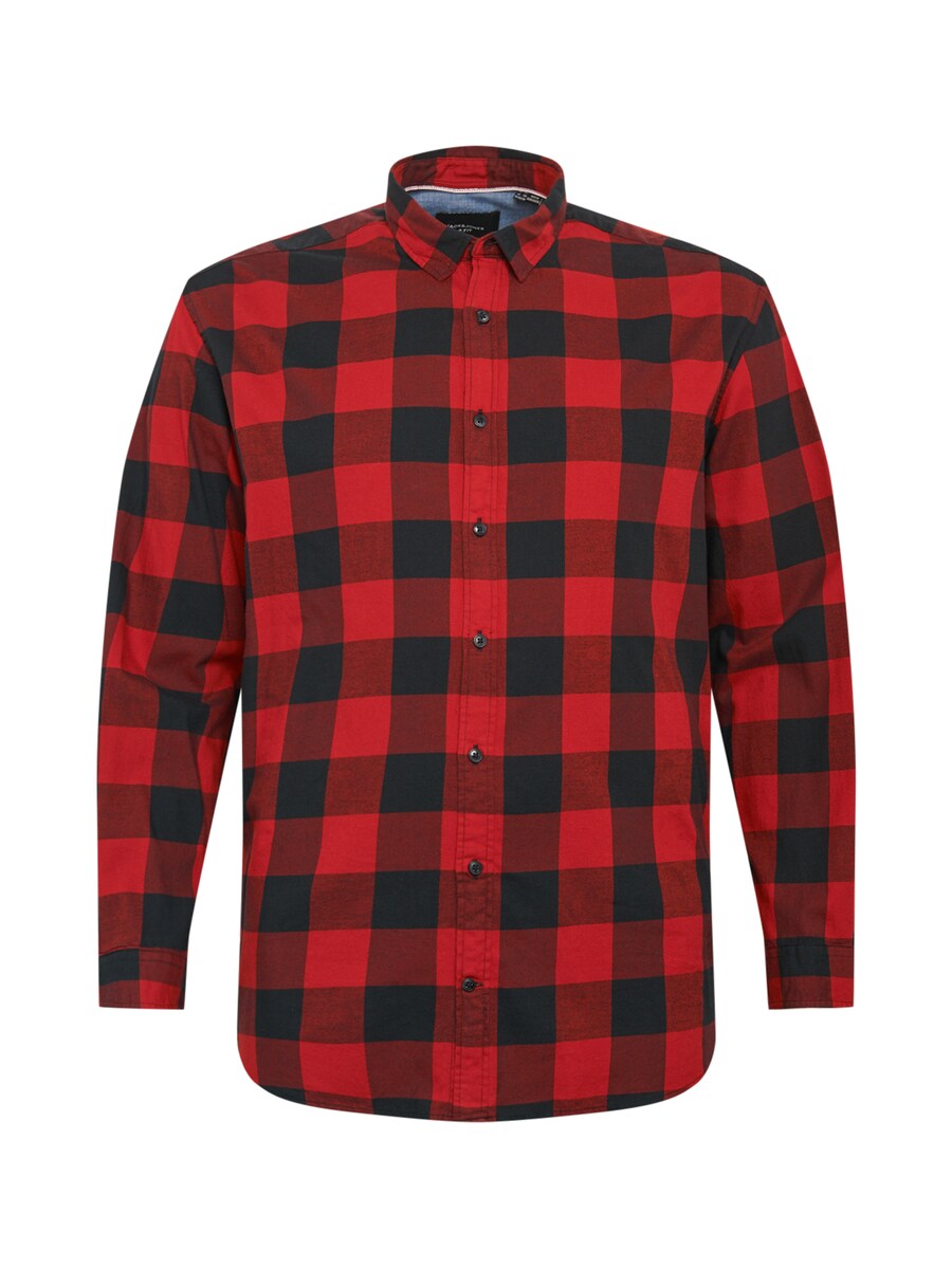 

Рубашка на пуговицах Comfort fit Jack & Jones Plus JJEGINGHAM, красный