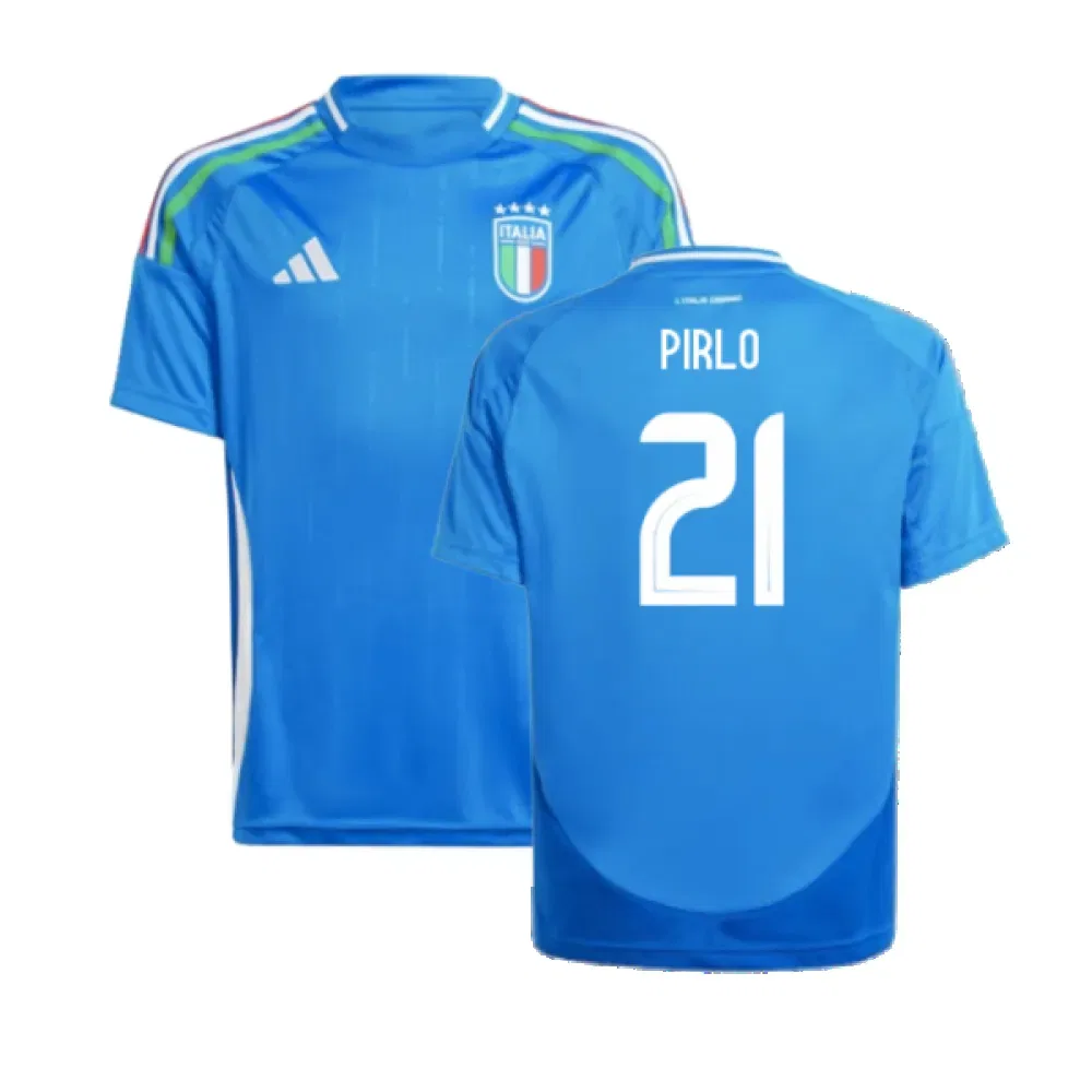 Футбольная футболка Италия 2024-25 Pirlo 21 Junior Italy, синий