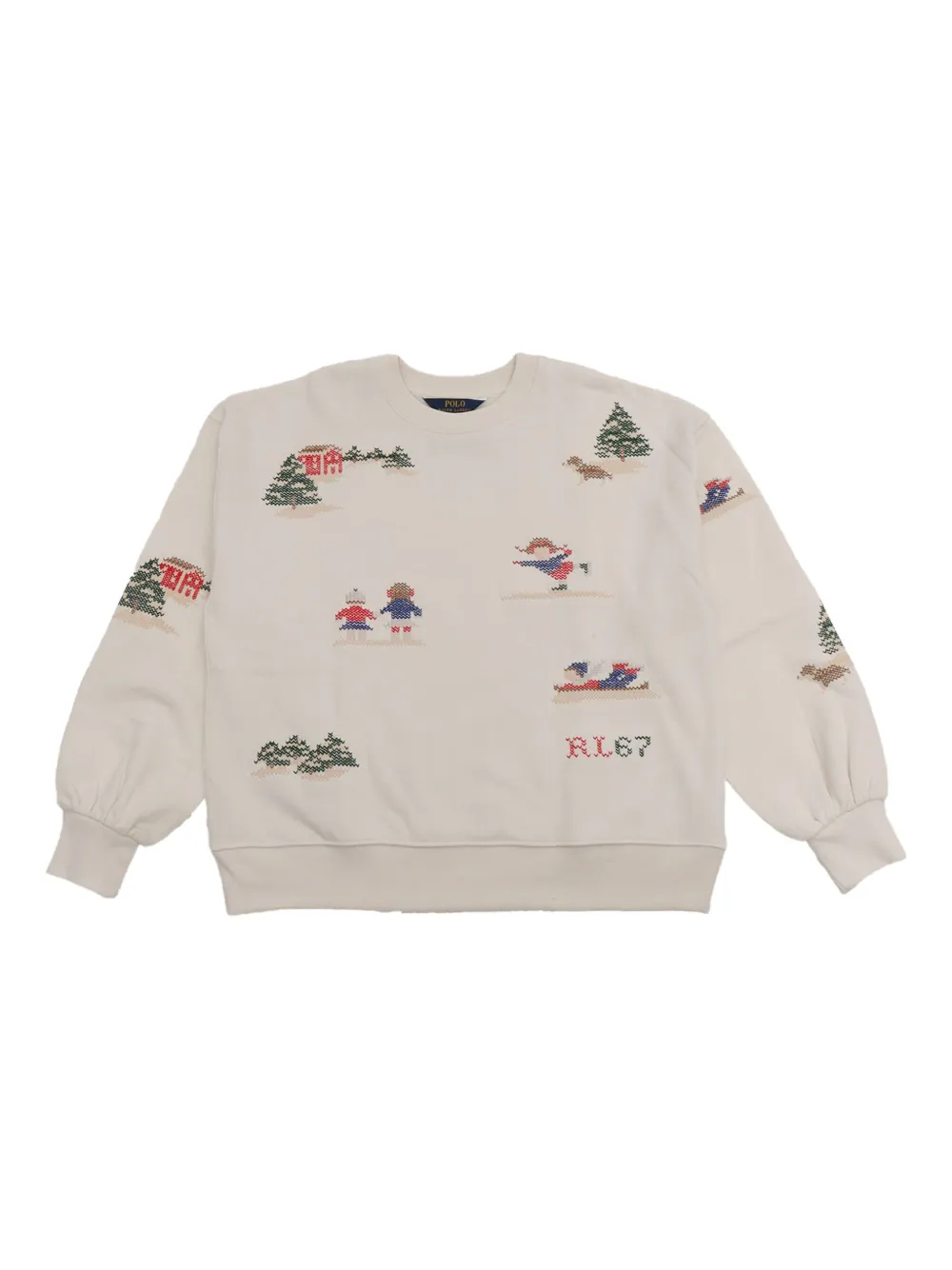 

Толстовка с вышивкой POLO RALPH LAUREN KIDS, белый