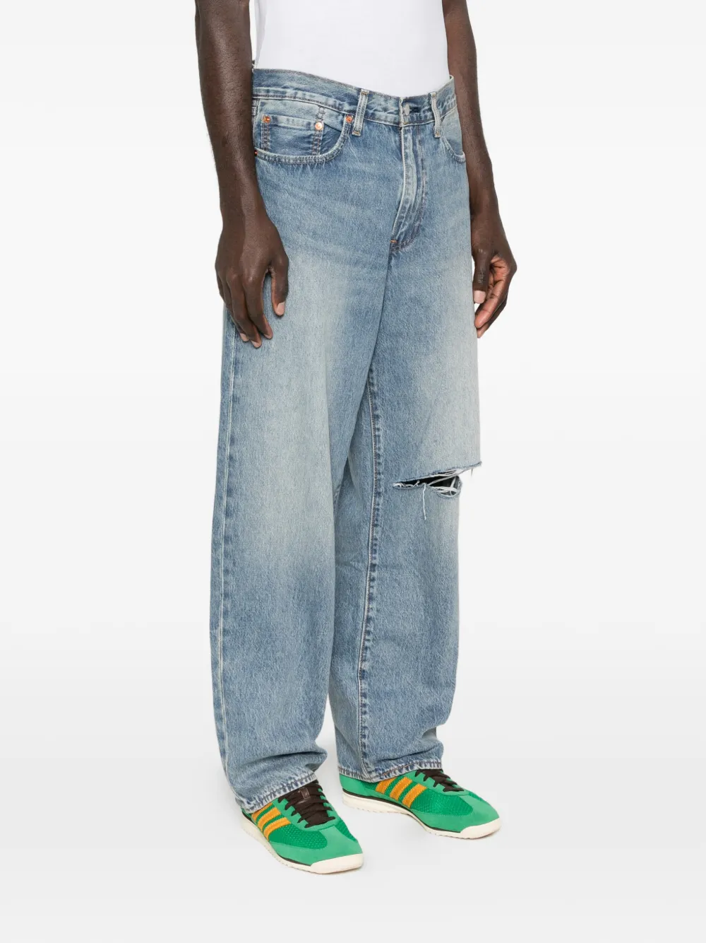 Джинсы 578 с прорванными коленями Levi'S, синий — фото 3