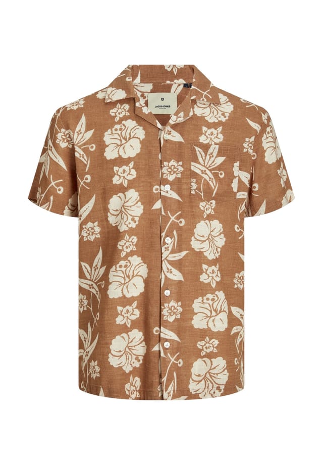 

Рубашка flores рубашка с короткими рукавами Jack & Jones, коричневый