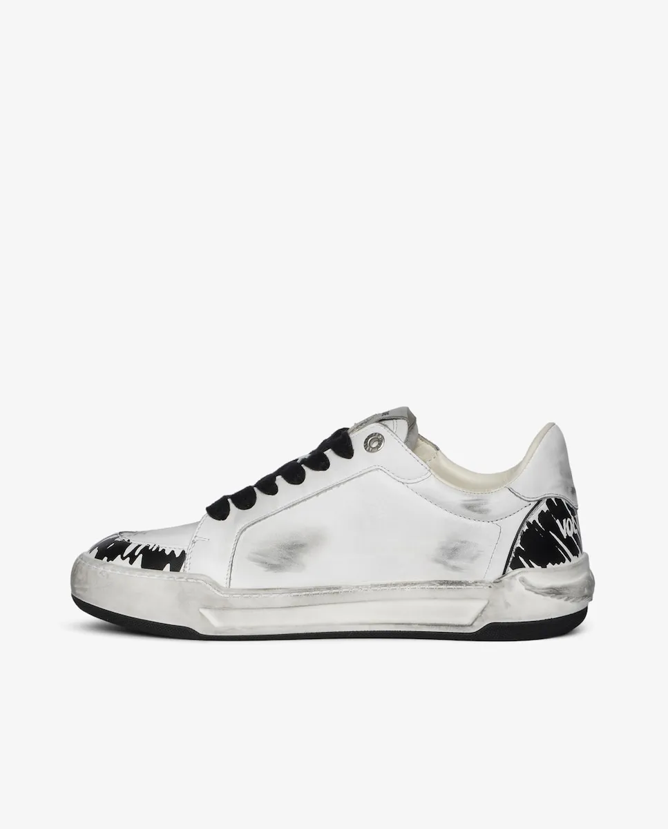 Женские спортивные кроссовки Basses Fly Wings из белой кожи Zadig & Voltaire, белый — фото 3