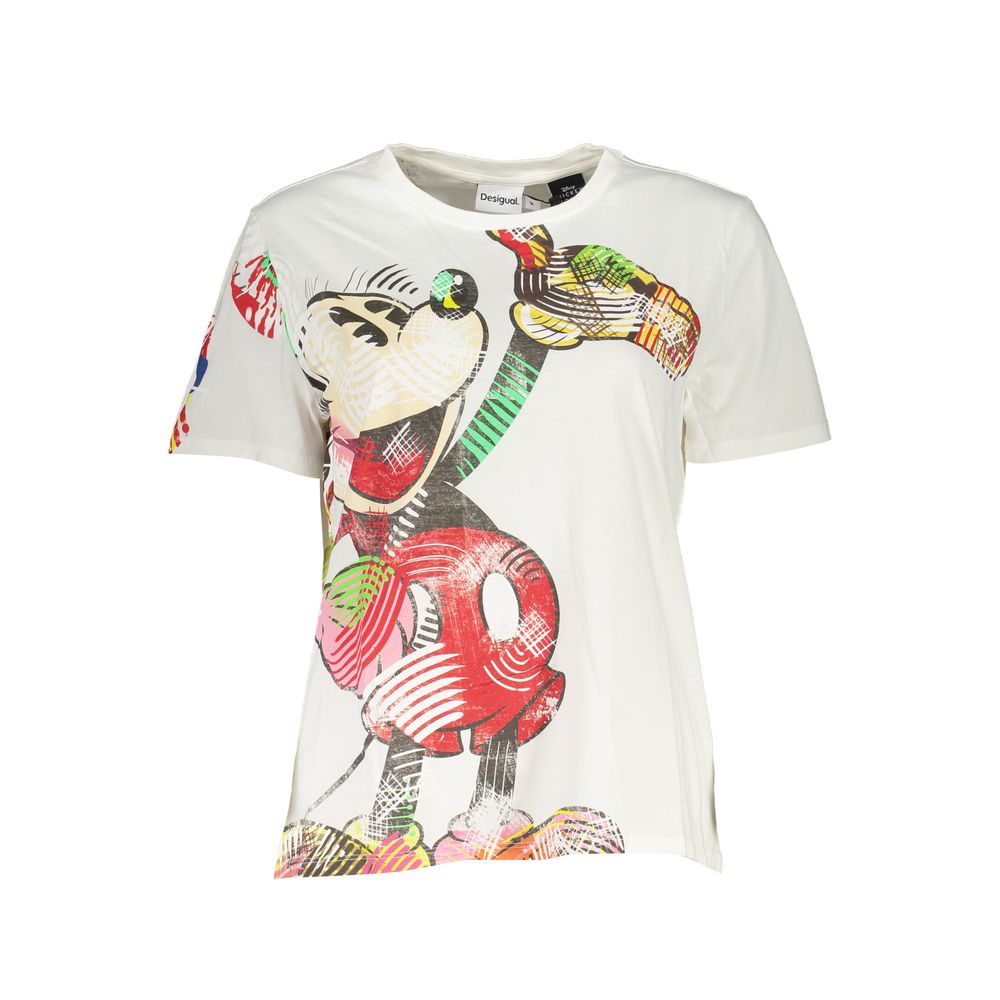 

Белые хлопковые топ и футболка Desigual