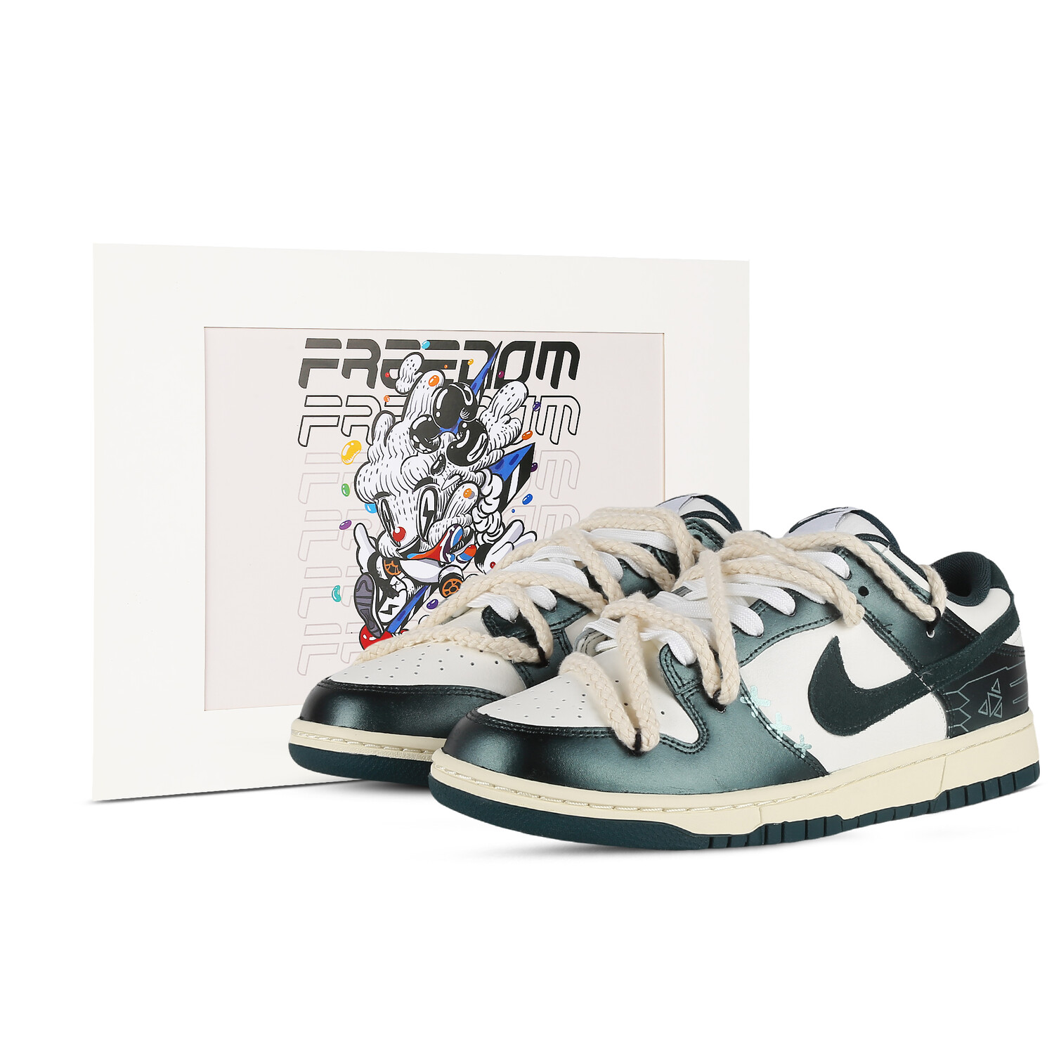 

Кроссовки Nike Dunk Skateboarding Shoes Unisex Low-top Green/White, зеленый