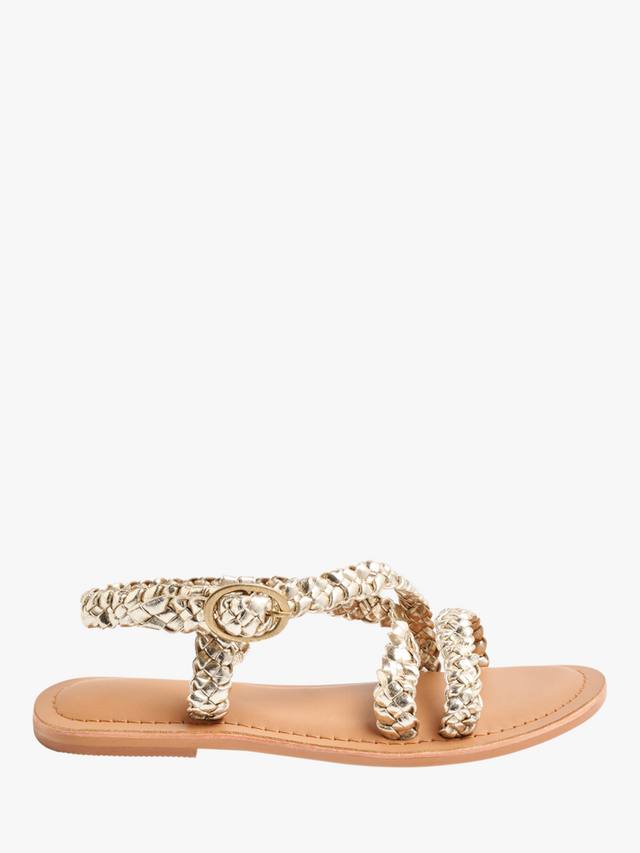 

Детские плетеные сандалии с ремешками Angel & Rocket, Gold