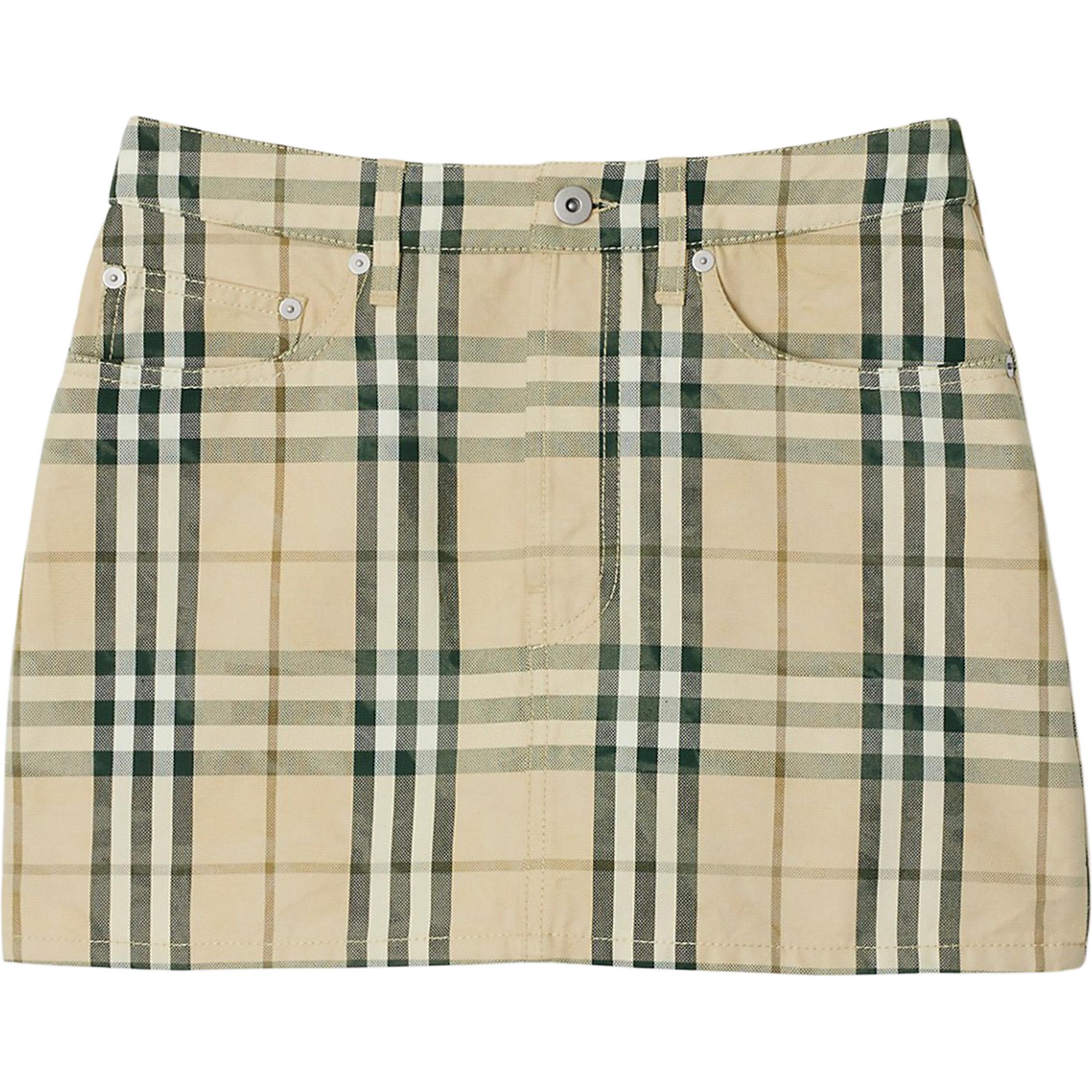 

Мини-юбка в клетку Burberry, бежевый
