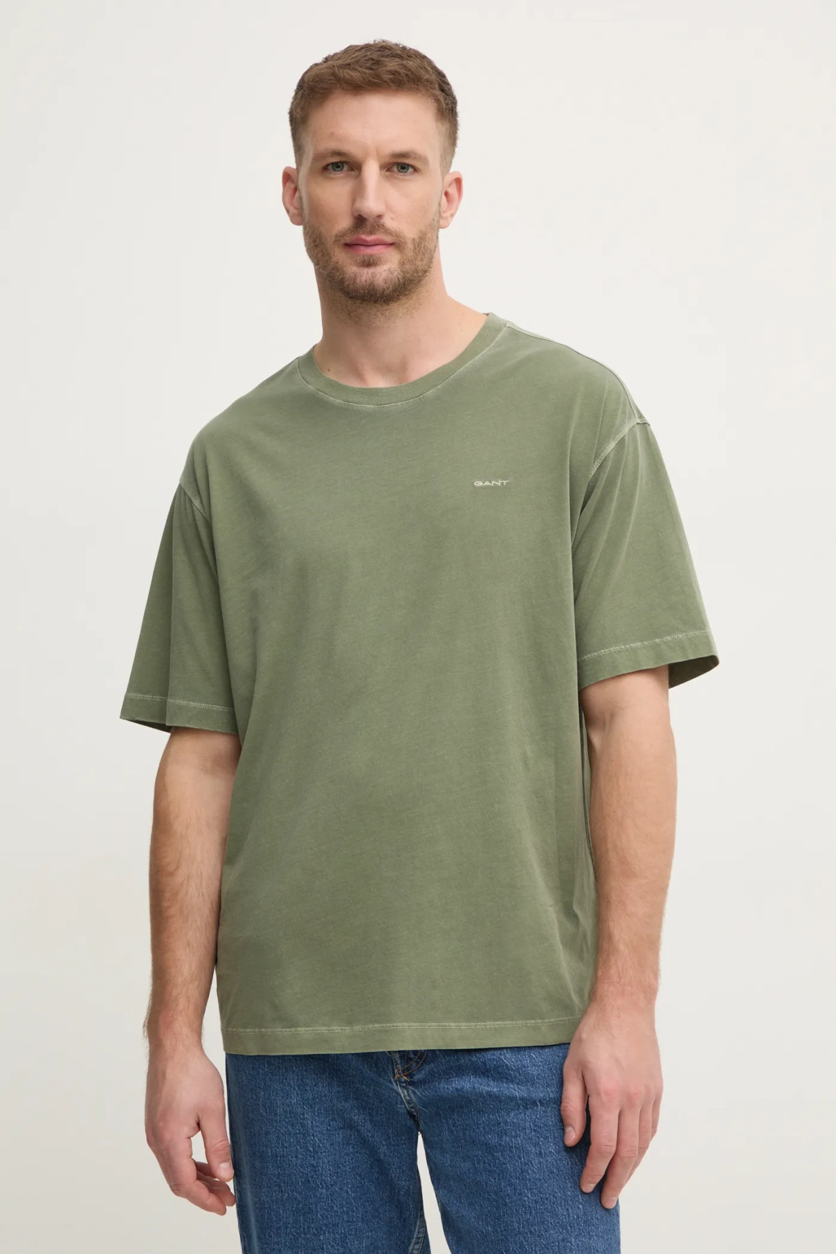 

Хлопковая футболка Gant, зеленый