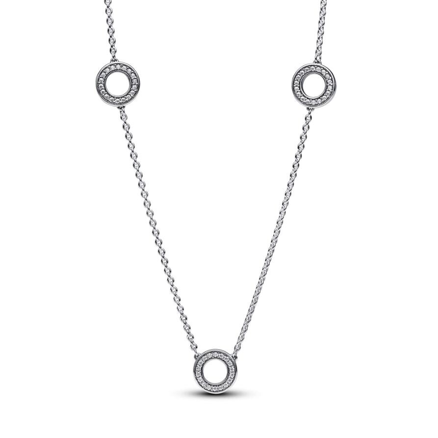 

Ожерелье Pavé Circles Chain Pandora, стерлинговое серебро