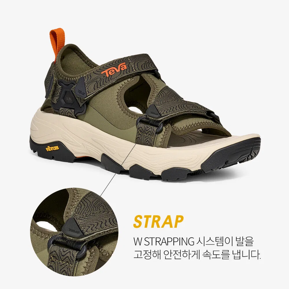 Мужские спортивные сандалии Grandview Max с подошвой Vibram оливковые от Teva — фото 3