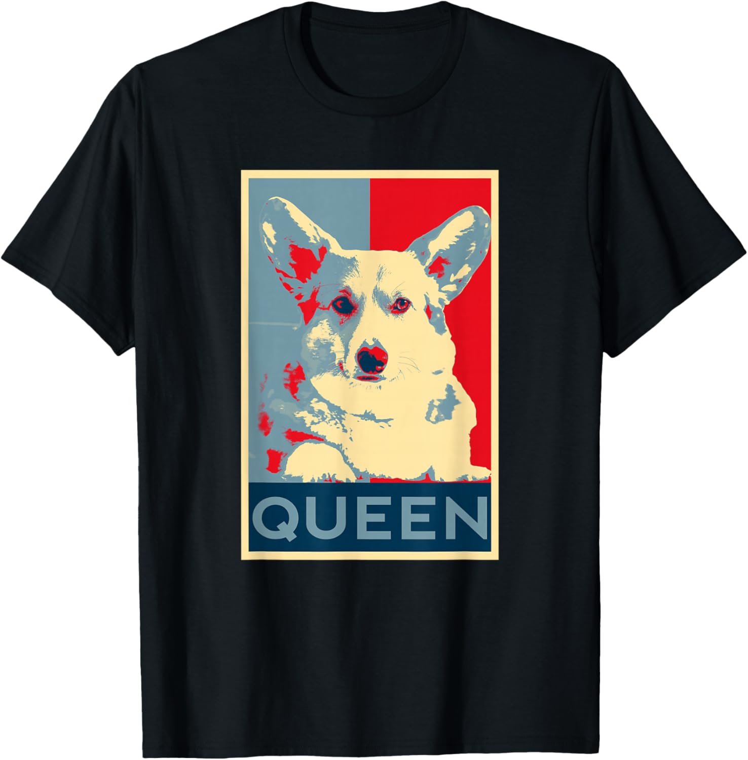 

Забавная футболка с изображением британской королевы корги, черная (black 19-3911tcx), размер S The Queen Of England Her Royal Highness Apparel