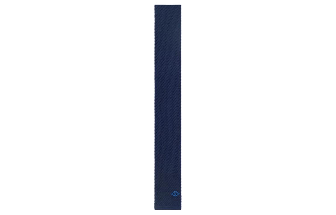 

LOUIS VUITTON Хлопковый шелковый галстук мужской синий, Blue