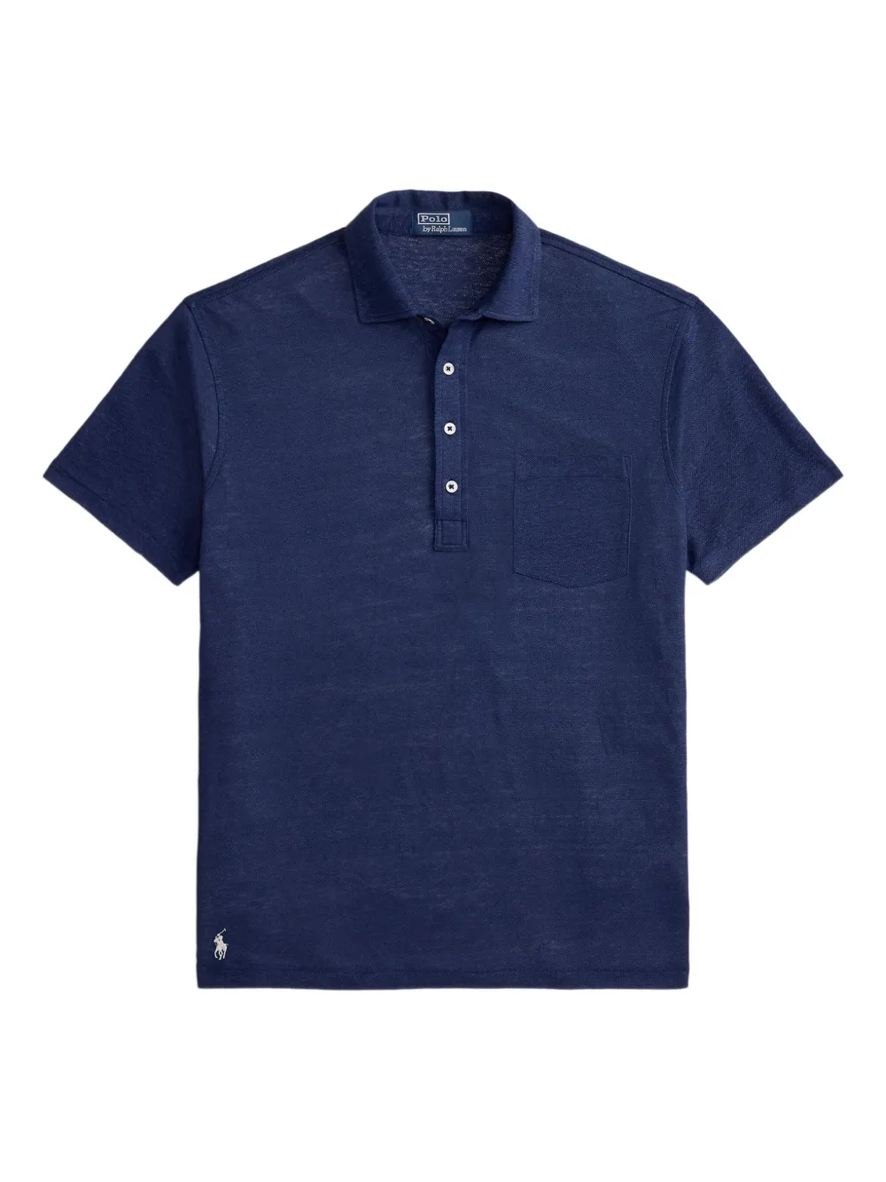 

Рубашка поло из ткани пике с нагрудным карманом Polo Ralph Lauren, синий
