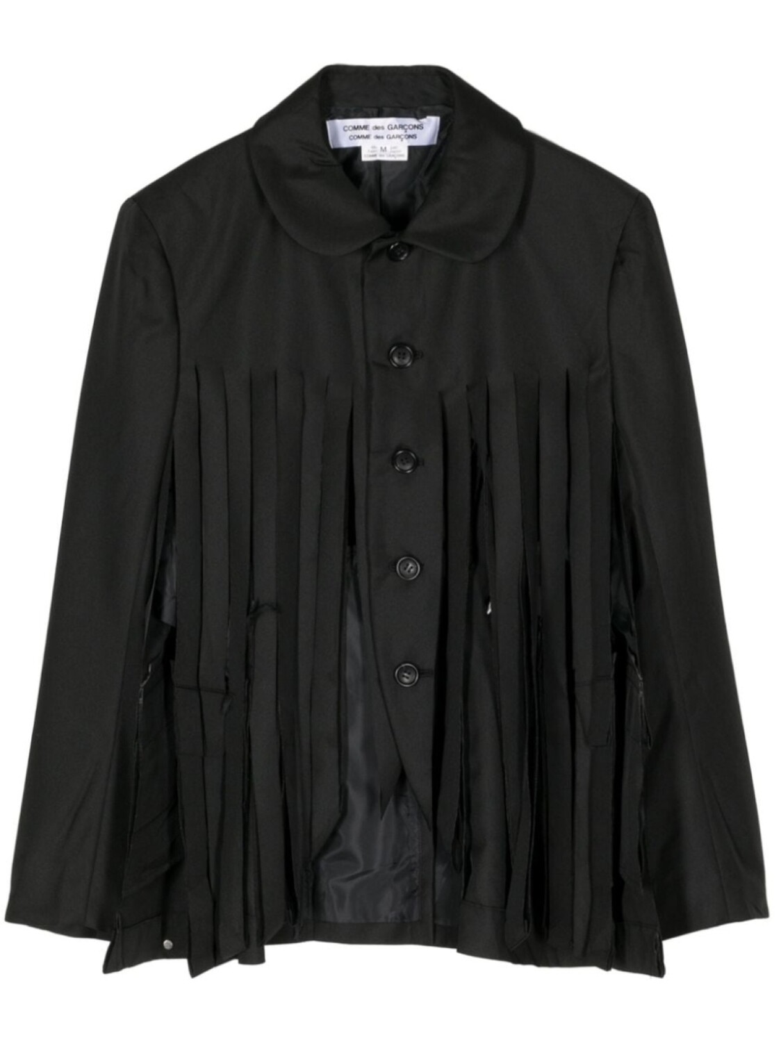 

Однобортная куртка с бахромой Comme Des Garçons Comme Des Garçons, черный