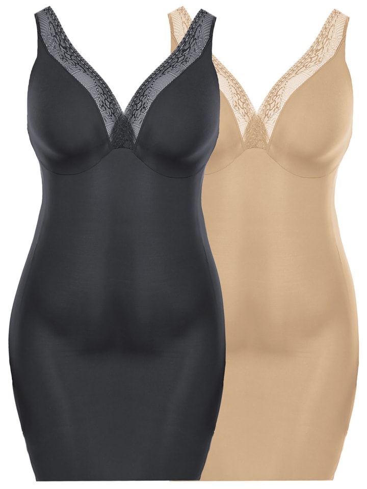 

SUSA Набор из 2 корректирующих платьев-футляров цвета «черная ириска»