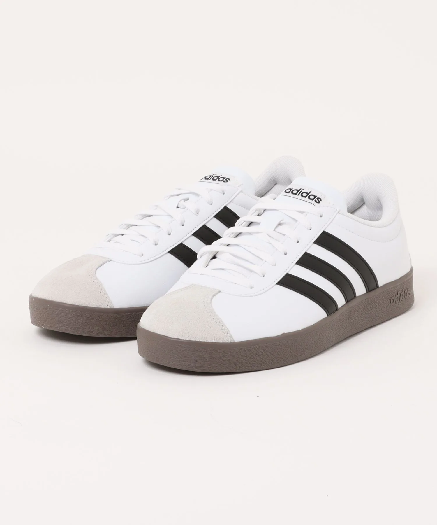 Мужские кроссовки VL COURT BASE M adidas белые с черными деталями