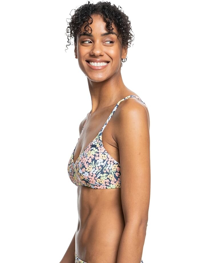 

Топ бикини Roxy Beach Classics Strappy Bikini Top, цвет Mood Indigo Ditsy Love