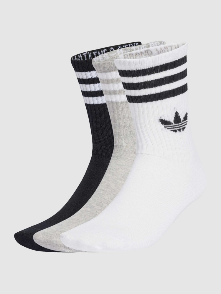 

Носки adidas Originals 3S Crew S 3P Socks, white/mgreyh/black