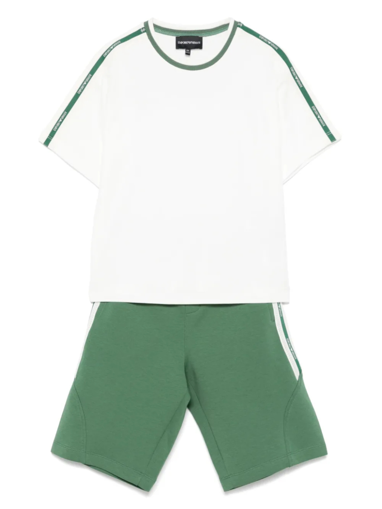 

Комплект с короткими рукавами Emporio Armani Kids с полосками, зеленый