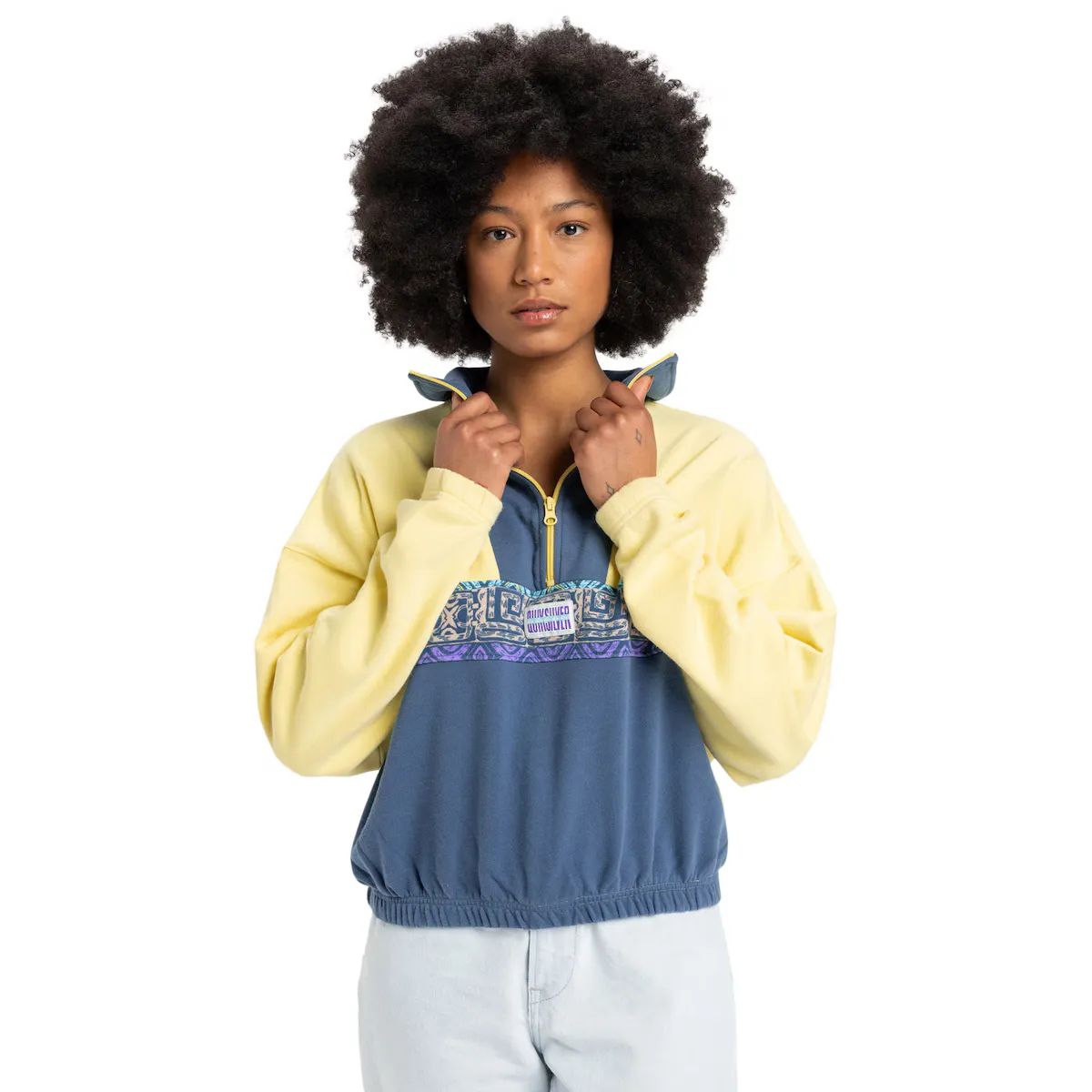 

Женская толстовка Half Quiksilver, жёлтый