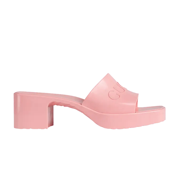 Сандалии Gucci Wmns 60mm Slide Sandal Wild Rose, розовый