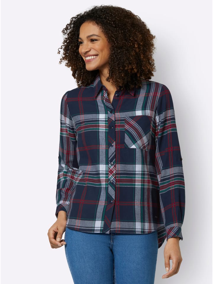 

WITT WEIDEN Фланелевая блузка в сине-вишневую клетку