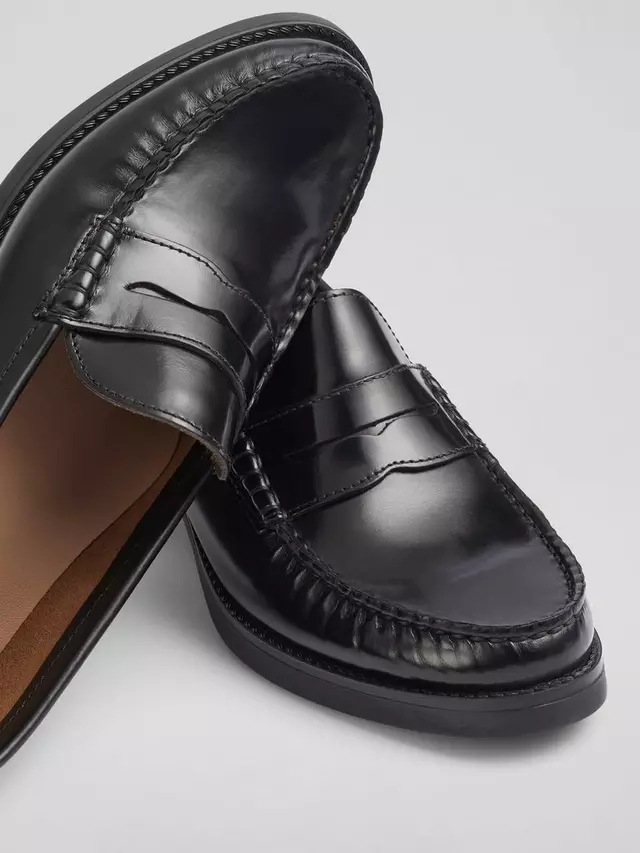 Лоферы L.K.Bennett Manon Leather Heeled, черный — фото 3