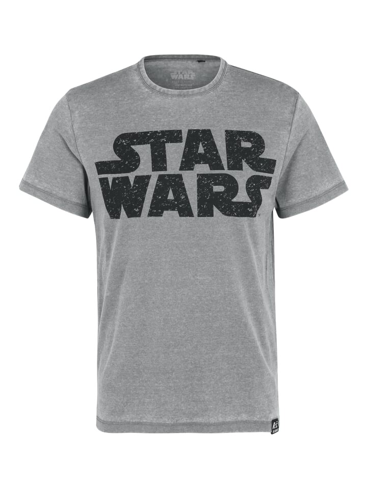 

Футболка Re:Covered T-Shirt Star Wars Vintage Logo, светло-серый