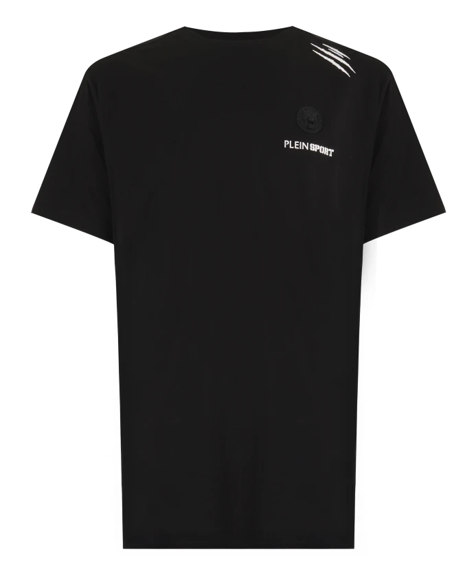 

Футболка с круглым вырезом, ss scratch Plein Sport, черный