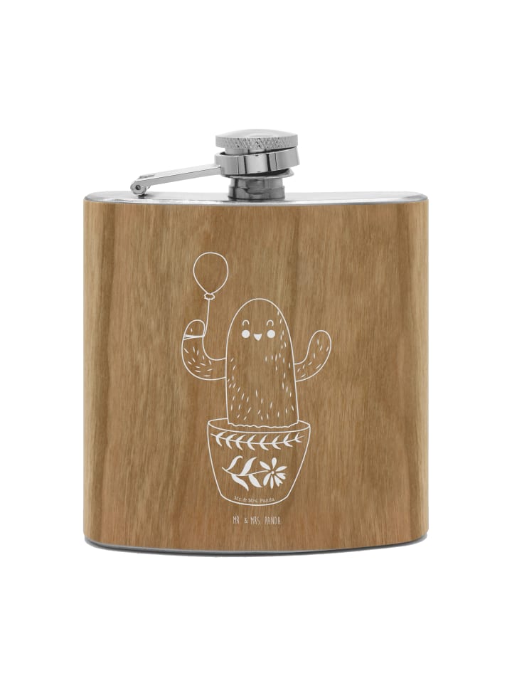 

Mr. & Mrs. Panda Фляжка Flachmann Hund Basset Hound mit Spruch in Braun