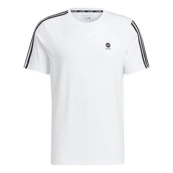 

Футболка adidas neo Logo Printing Round Neck Sports Short Sleeve White T-Shirt, белый