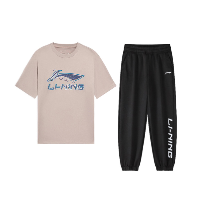 

LiNing Спортивная Мода Коллекция Повседневная Спортивная Одежда Мужская, Спортивный Костюм (Светло-Фиолетовый+Черный)