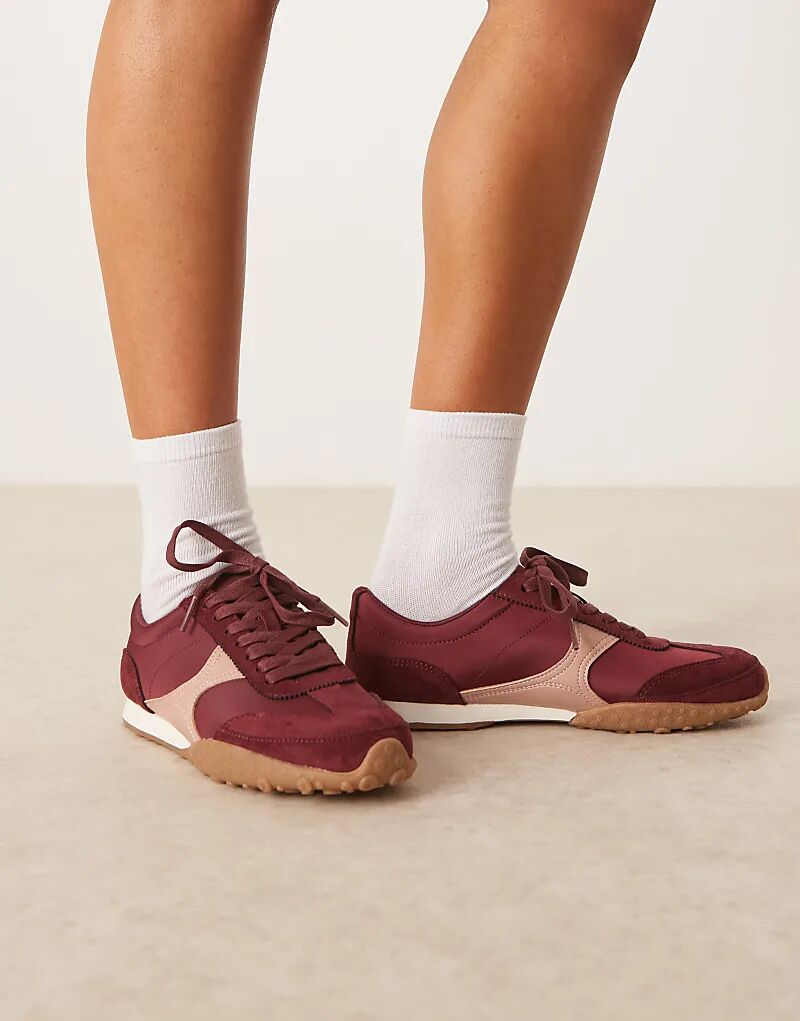 Кроссовки ASOS DESIGN Dive со шнуровкой бордового цвета