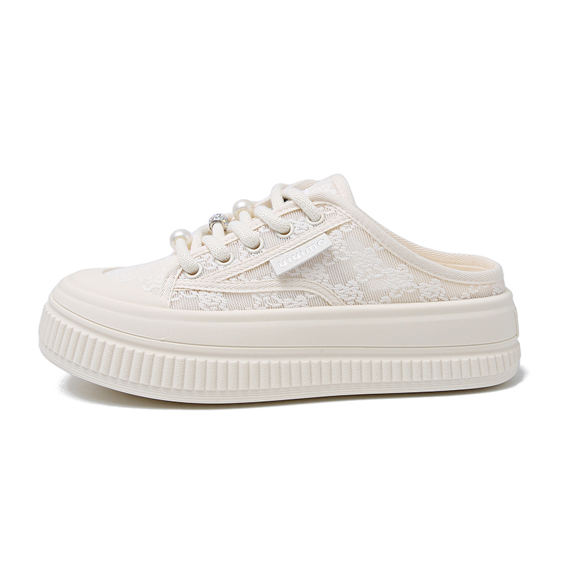 EGCHI Закрытые тапочки женские бежевые, цвет Beige