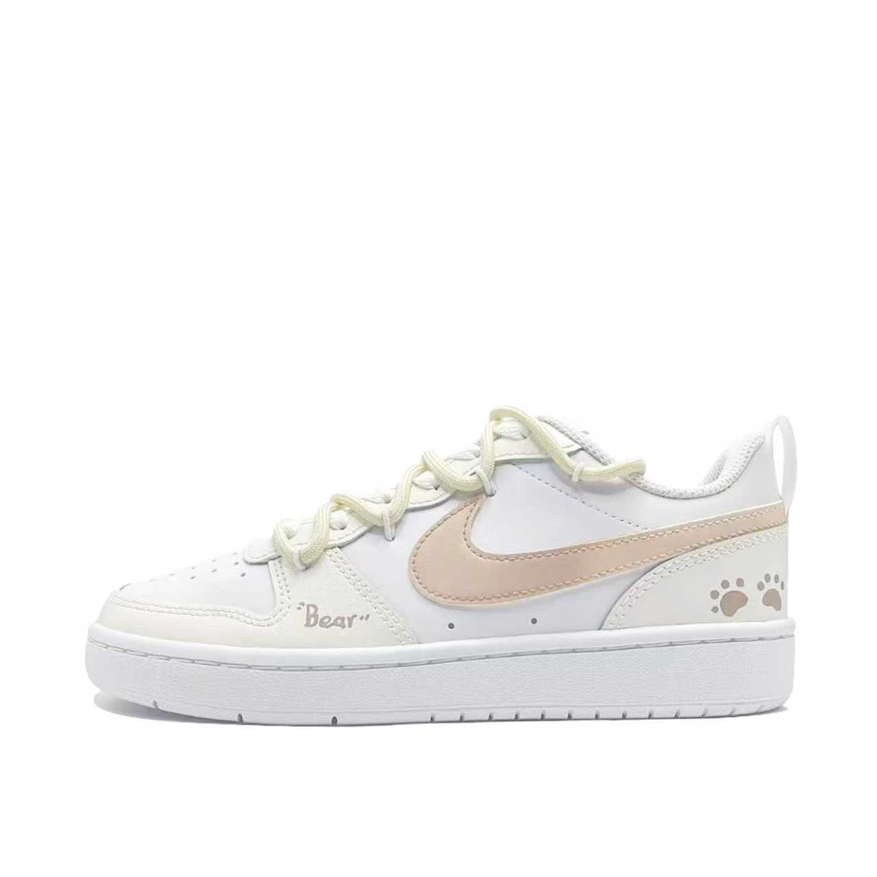 

Nike Кроссовки Court Borough Low 2 Slip Resistant Anti Kick Balance Low top Skateboard Shoes Yellow White Kids'