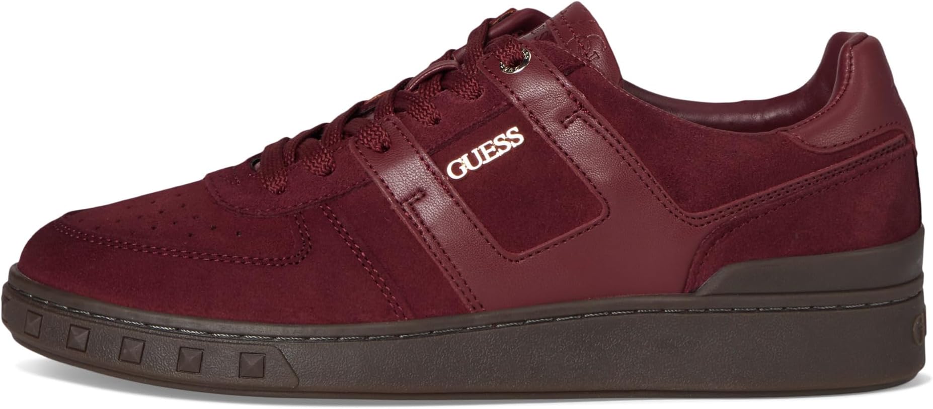Кроссовки GUESS Inart, цвет Dark Red Suede — фото 4