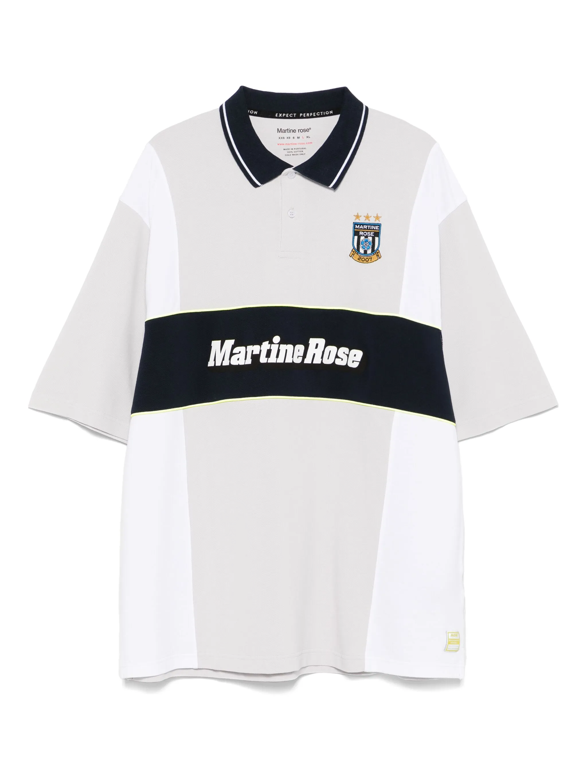 

Рубашка поло со вставками Martine Rose, серый