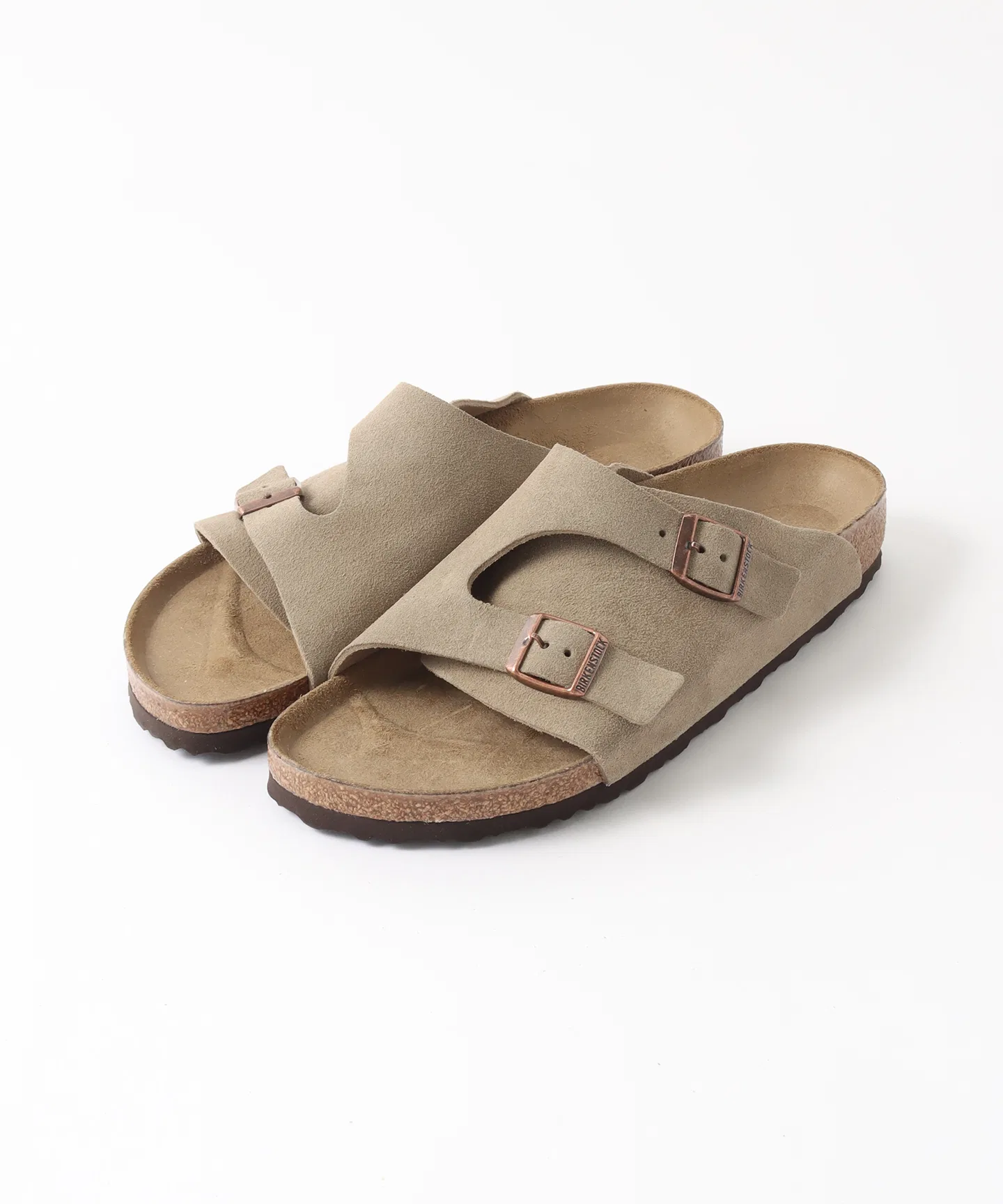 Мужские сандалии Birkenstock Zurich из замши бежевые