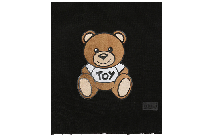 

MOSCHINO Шаль унисекс черная, Black