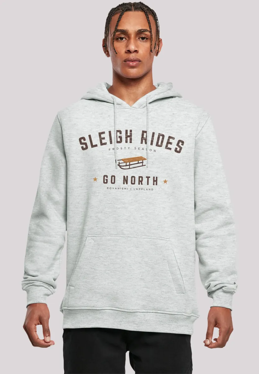 

F4NT4STIC толстовка "Sleigh Riding Christmas Christmas", Рождество, подарок, логотип, серый