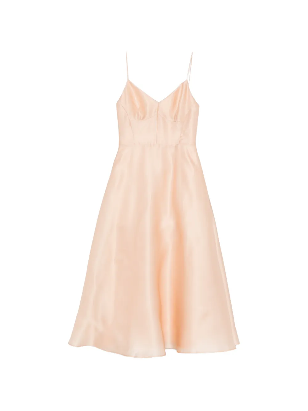 

Платье-миди А-силуэта Alberta Ferretti, бежевый