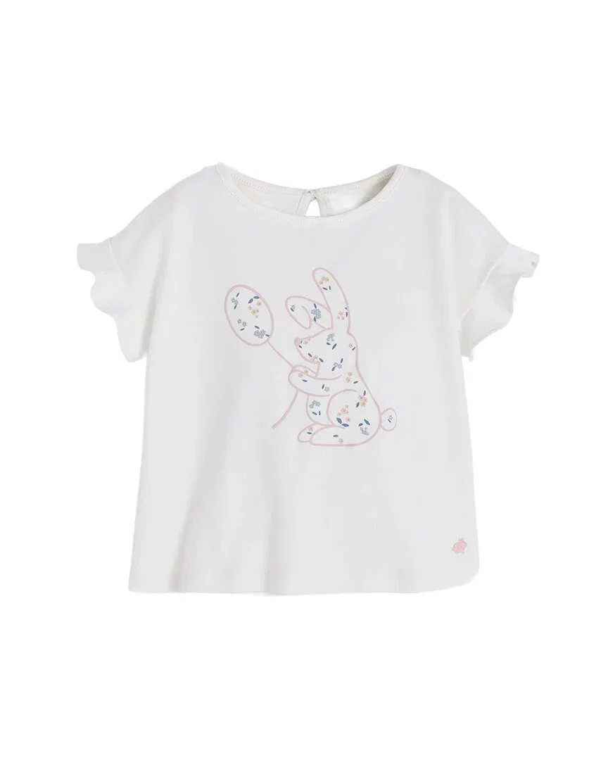 Футболка с принтом Babycottons, белый
