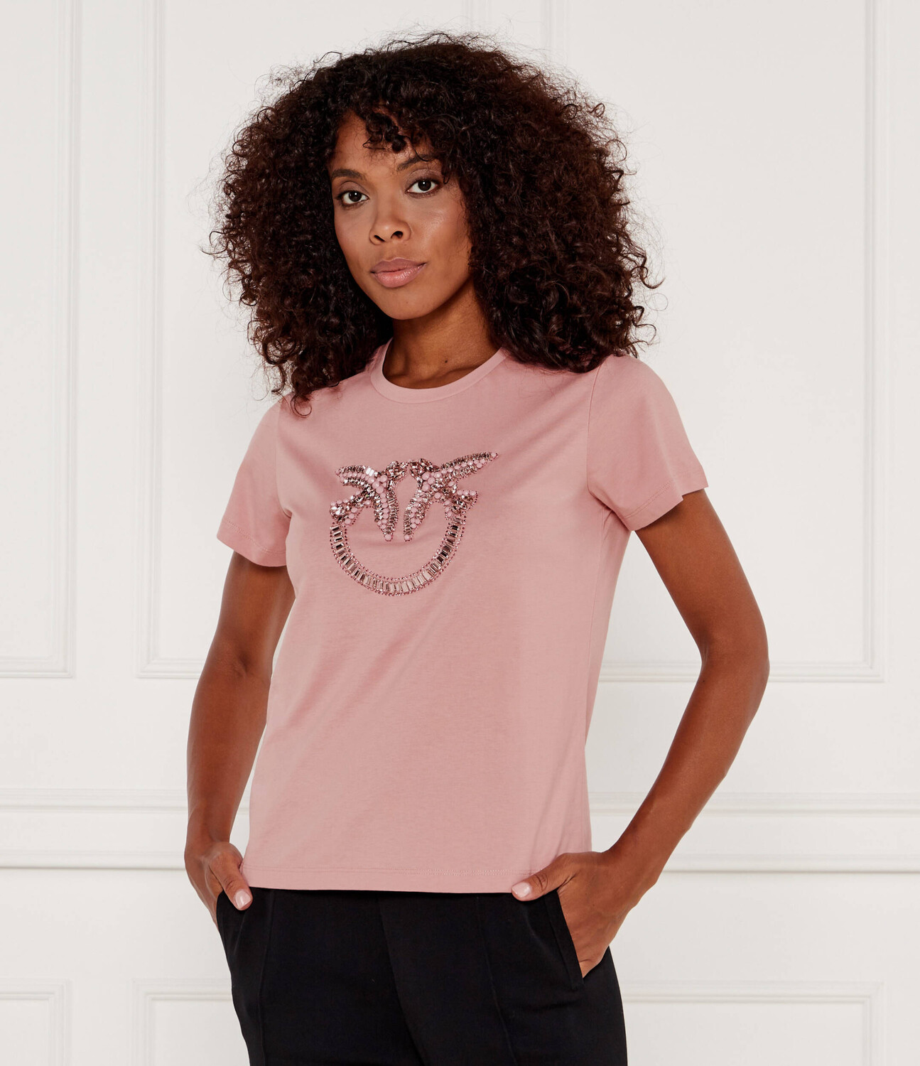 

Футболка Pinko QUENTIN Regular Fit, роза