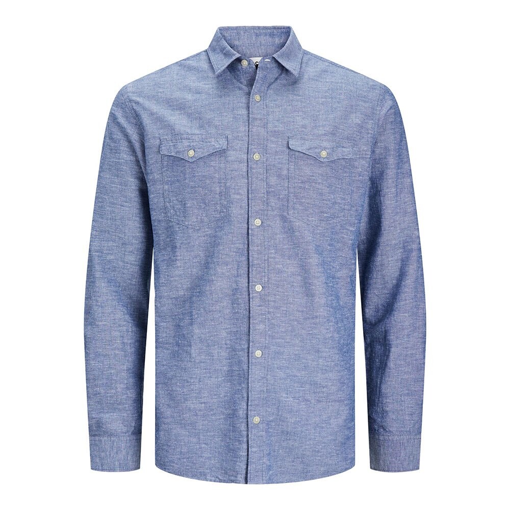 

Рубашка с длинным рукавом Jack & Jones Sheridan Linen Blend, синий