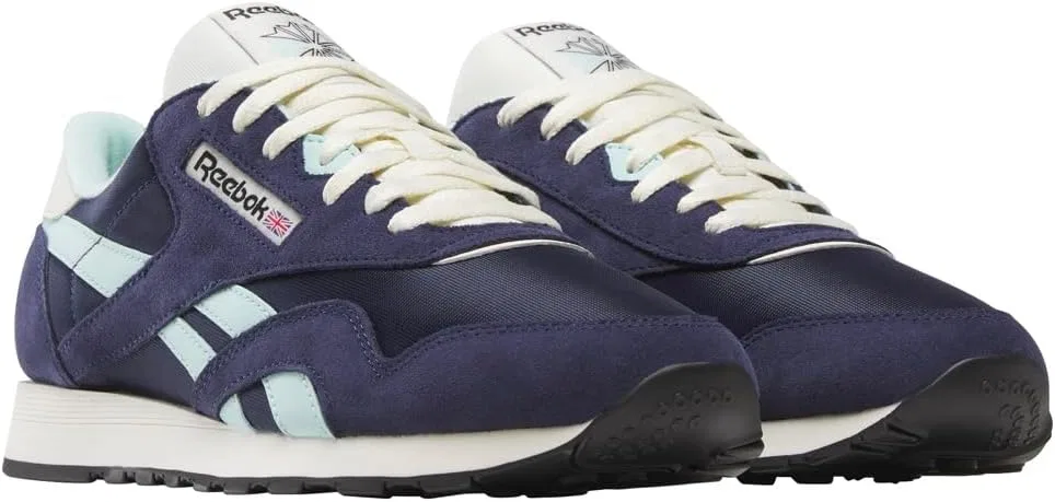 Мужские классические нейлоновые кроссовки Reebok, Vector Navy Glitch Aqua Vintage Chalk — фото 2