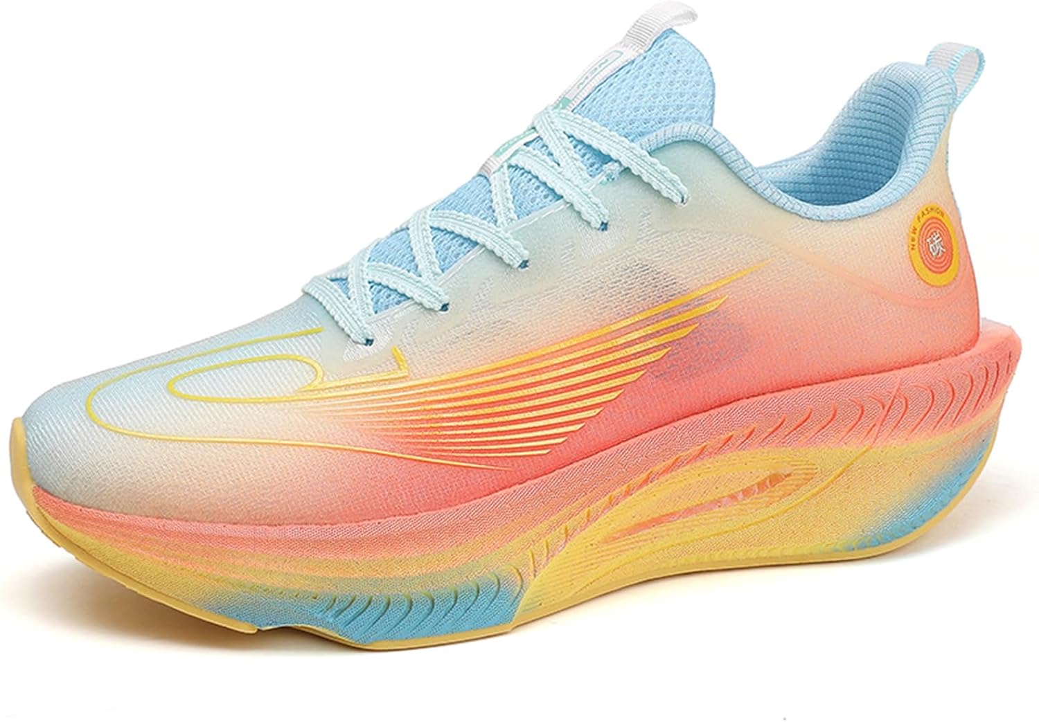 

Мужские кроссовки с толстой подошвой, легкие, дышащие, с сетчатым верхом, повседневные спортивные, с шнуровкой, нескользящие и амортизирующие, подходят для уличного спорта и тренировок в зале Qaoterod, Colorful