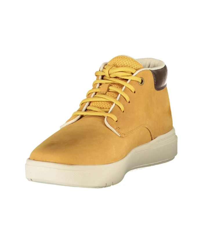 Коричневые кожаные мужские кроссовки Timberland, коричневый — фото 3