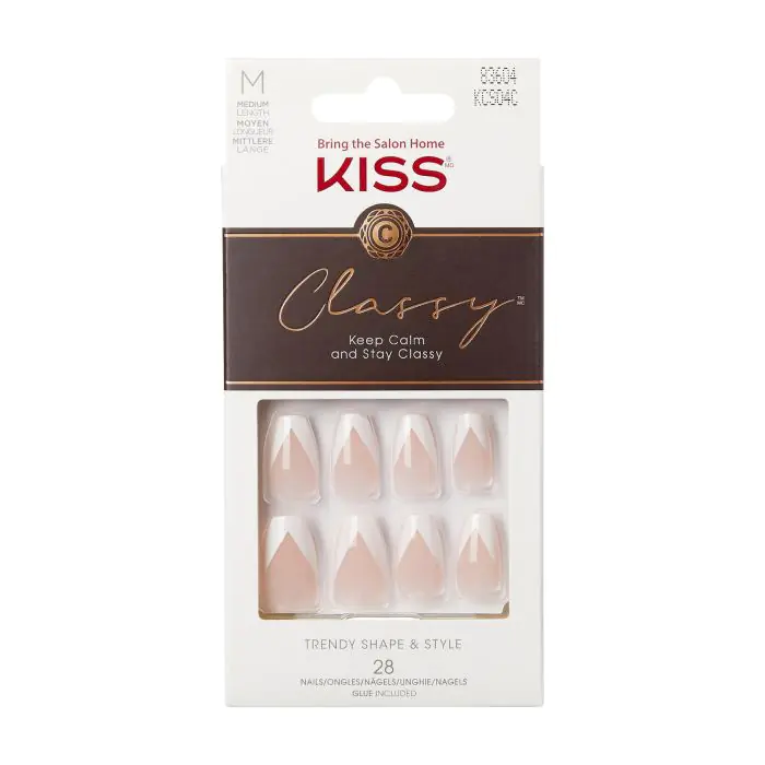 

Накладные ногти classy uñas postizas silk dress Kiss, количество 28 штук